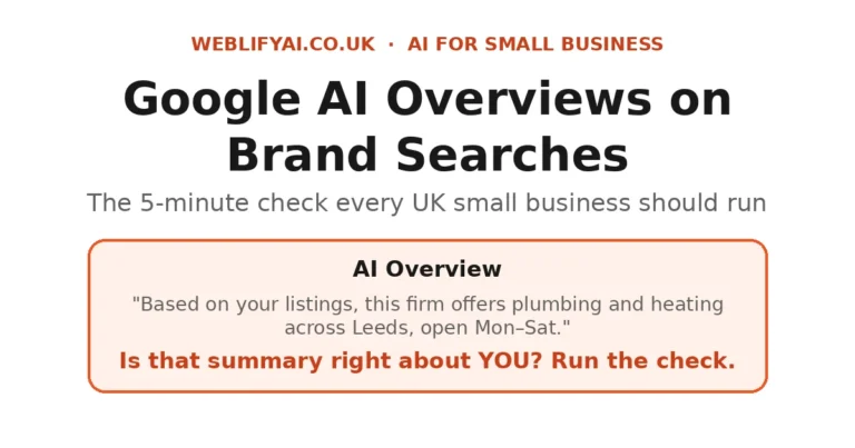 AI Overviews on brand searches: what UK firms must check