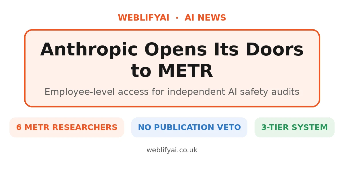 Anthropic Gives METR Insider Access to Audit Its AI Models