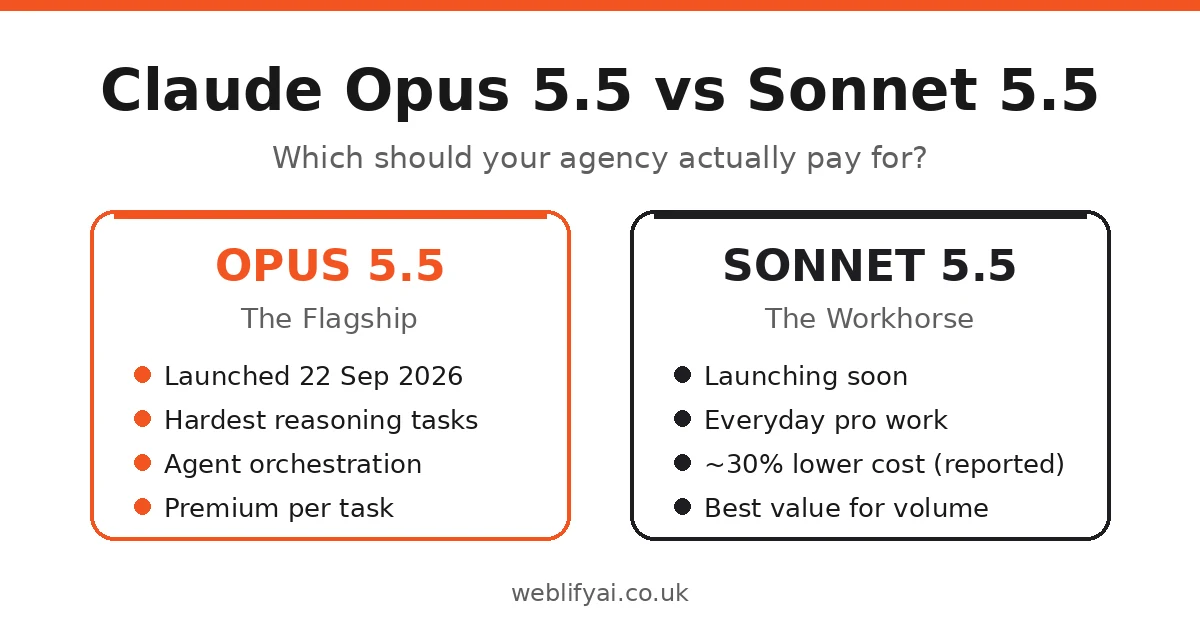 Claude Opus 5.5 vs Sonnet 5.5: Which One Should Your Agency Actually Pay For?
