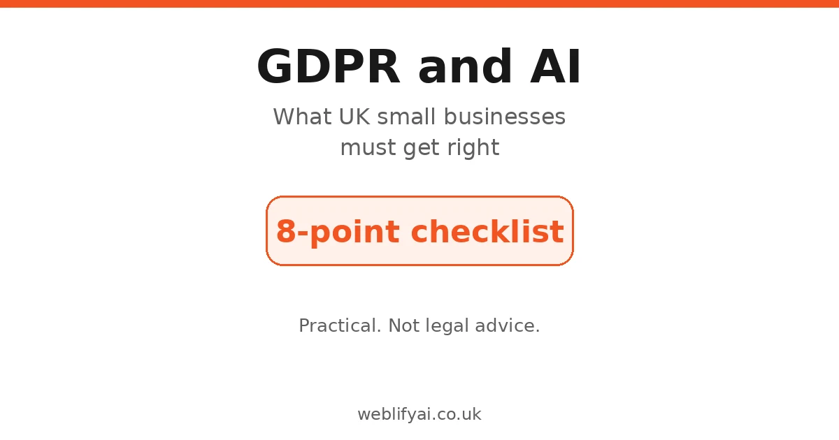GDPR and AI: What UK Small Businesses Must Get Right (2026)
