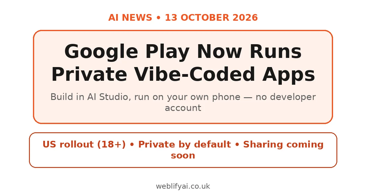 Google Play Now Runs Private Vibe-Coded Android Apps