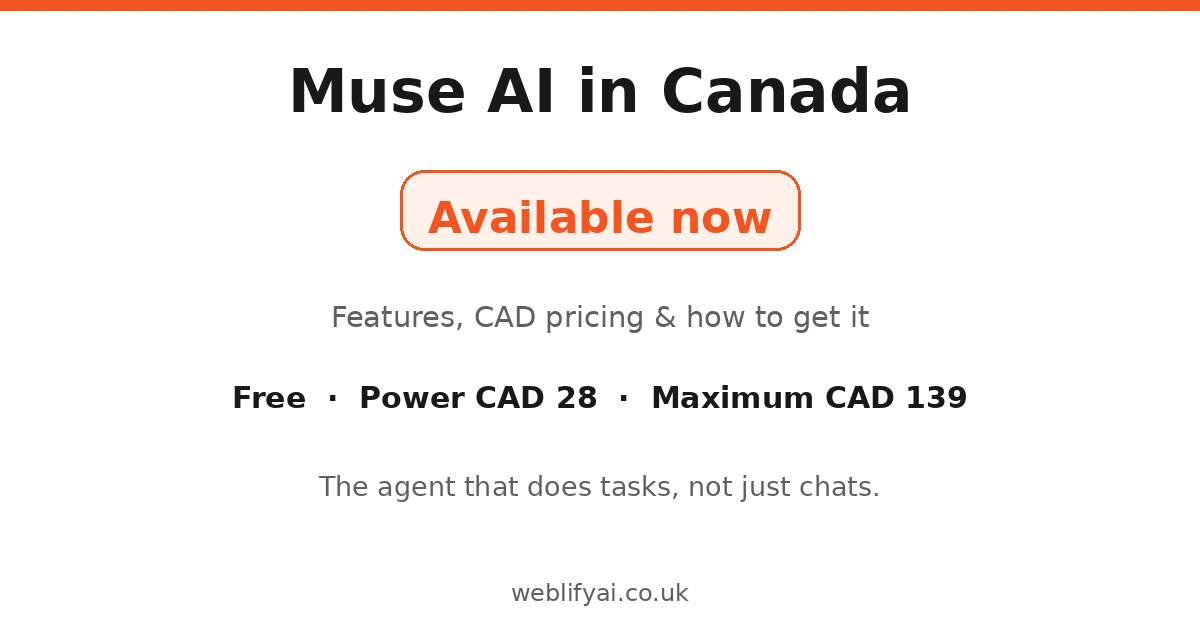 Muse AI in Canada: Available Now — Features, Pricing & Guide (2026)