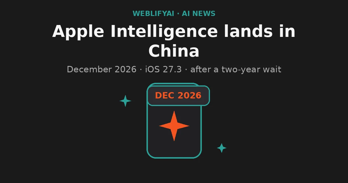 Apple Intelligence Heads to China in December: Key Details