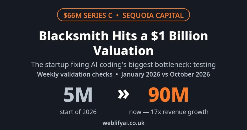 Blacksmith's weekly code validation checks grew from 5M to 90M