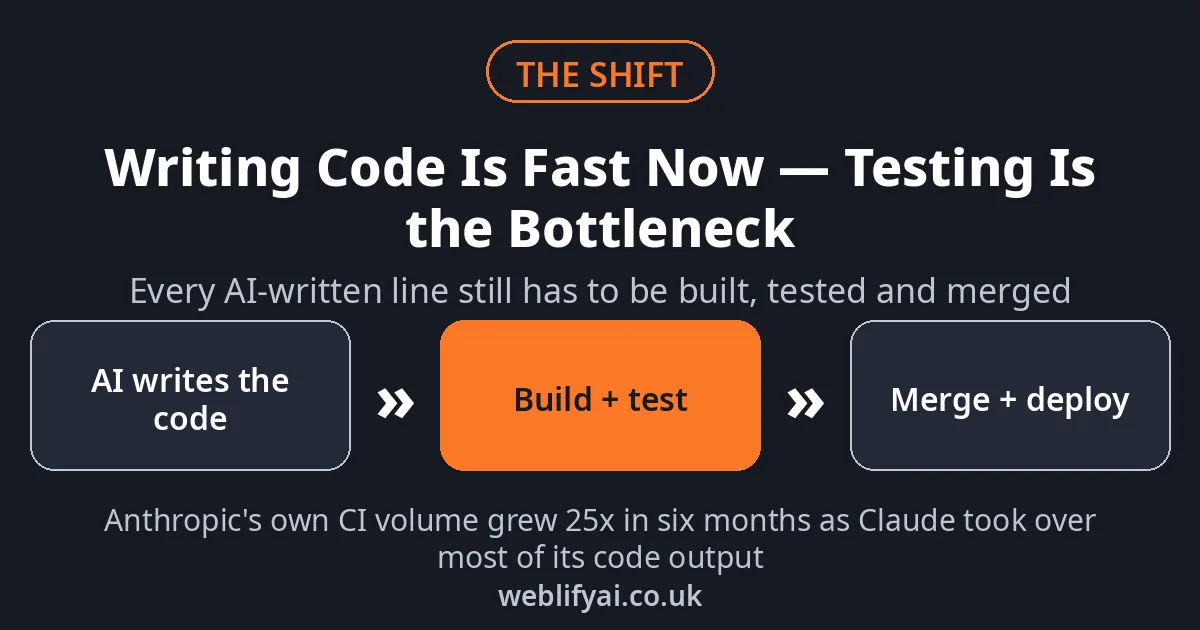AI writes code fast — building and testing is now the bottleneck