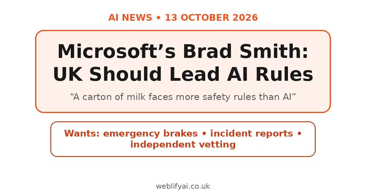 Microsoft’s Brad Smith: UK Best for AI Rules