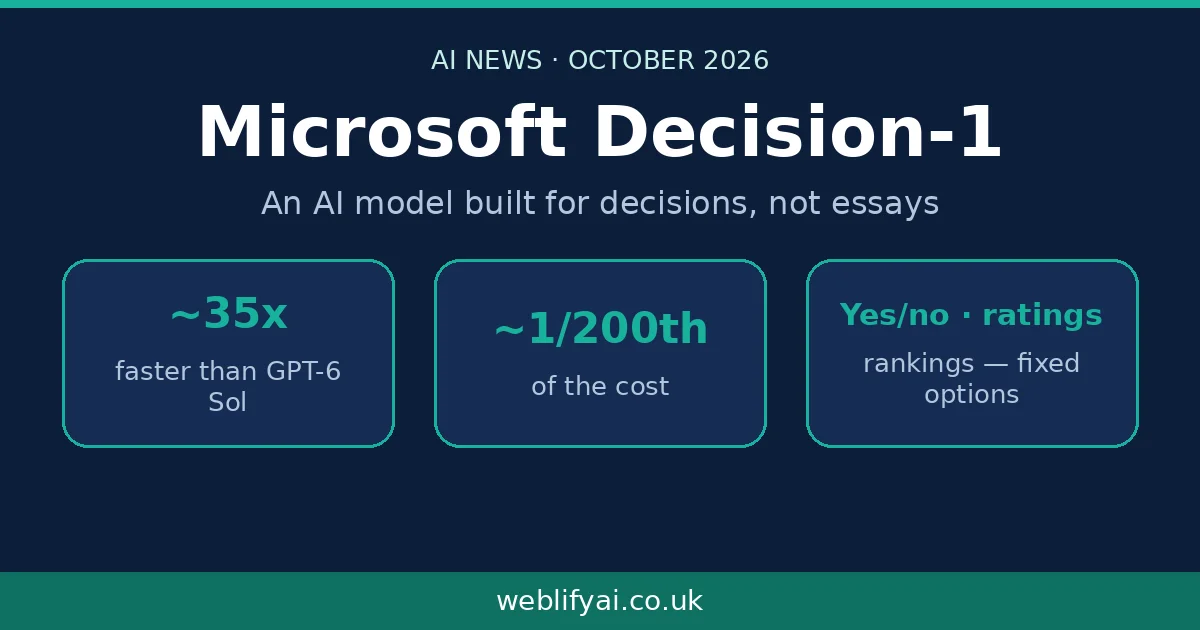 Microsoft Decision-1: Faster, Cheaper AI for Decisions