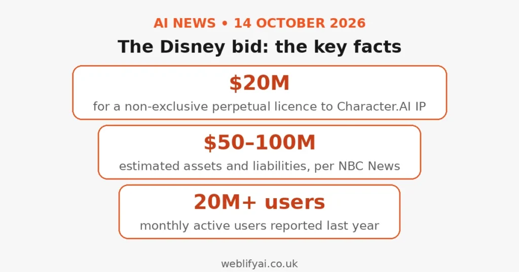 Disney Offers $20M for Character.AI's Chatbot Tech — Full Story