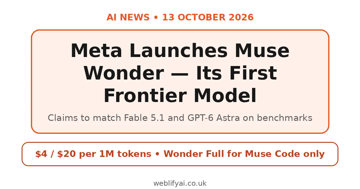 Meta Launches Muse Wonder Frontier AI Model