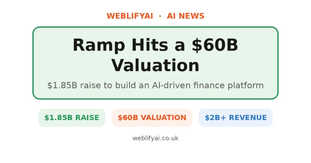 Ramp hits $60B valuation with $1.85B raise for AI finance platform