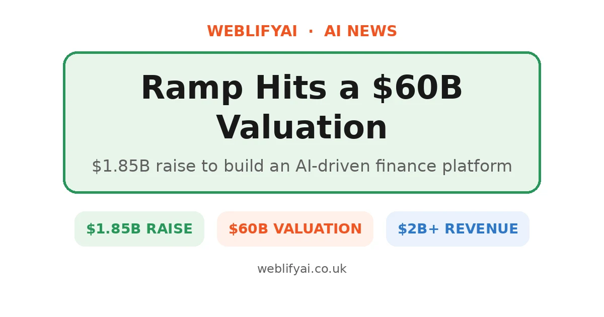 Ramp Raises $1.85B at $60B Valuation to Become an AI Finance Platform