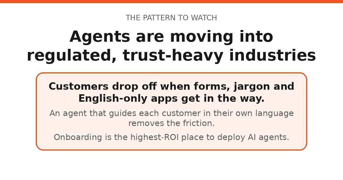 RevRag AI multilingual agents guiding banking customer onboarding